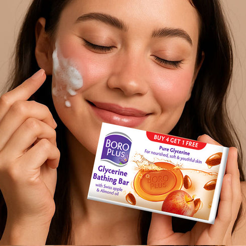 BoroPlus Glycerine bathing bar - Swiss apple & Almond oil